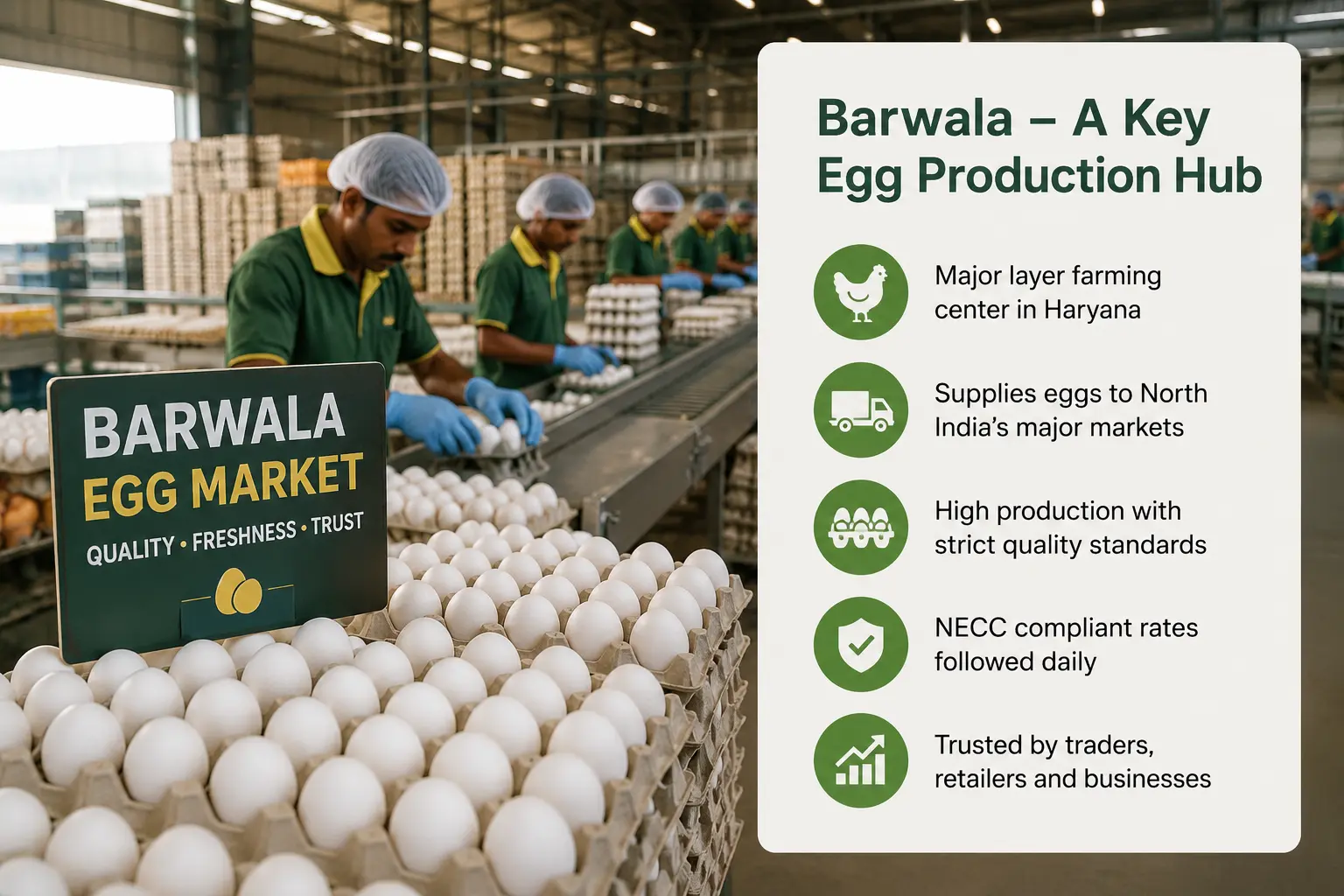 Barwala Egg Market Commercial egg production and packing facility in Barwala, Haryana | Barwala egg rate
