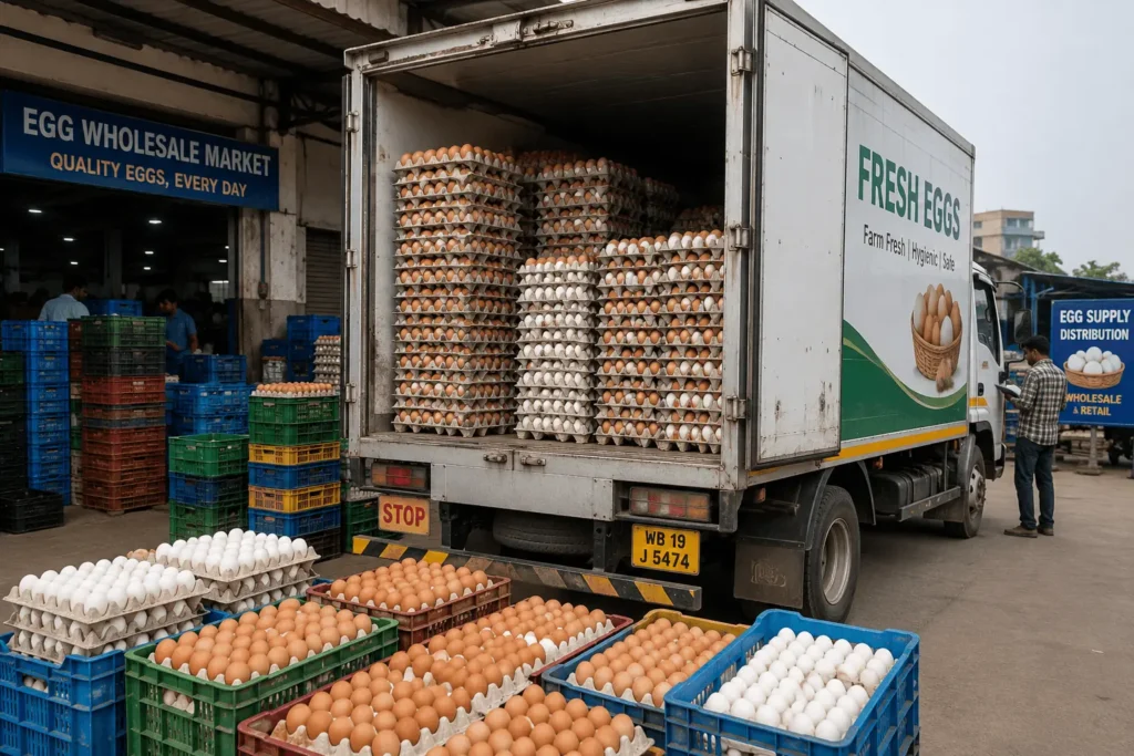 Egg distribution truck - Today egg rate in hyderabad