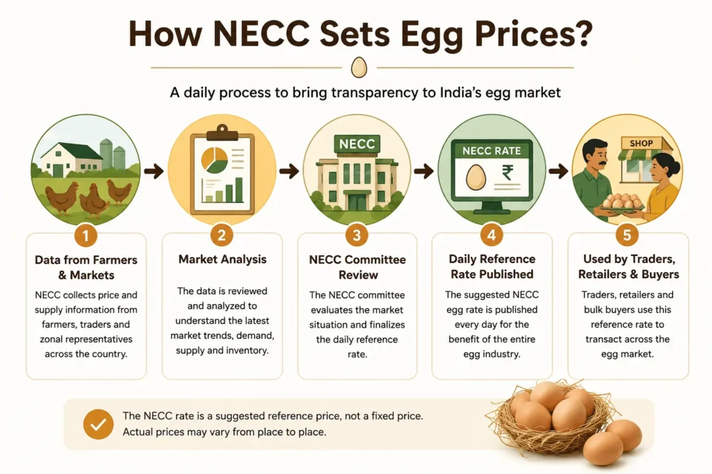 how necc set egg rates